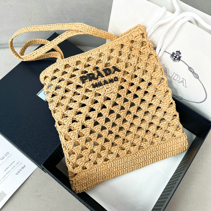 Prada Crochet Tote Bag 1BG493 Beige