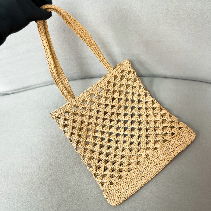 Prada Crochet Tote Bag 1BG493 Beige