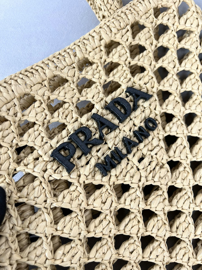 Prada Crochet Tote Bag 1BG493 Beige