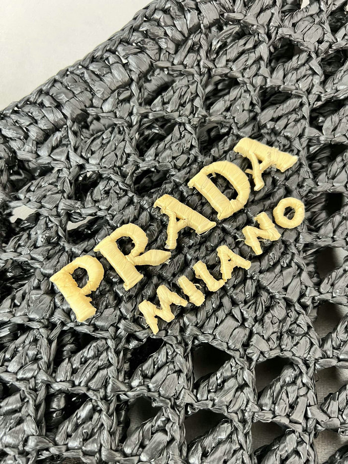 Prada Crochet Tote Bag 1BG493 Black