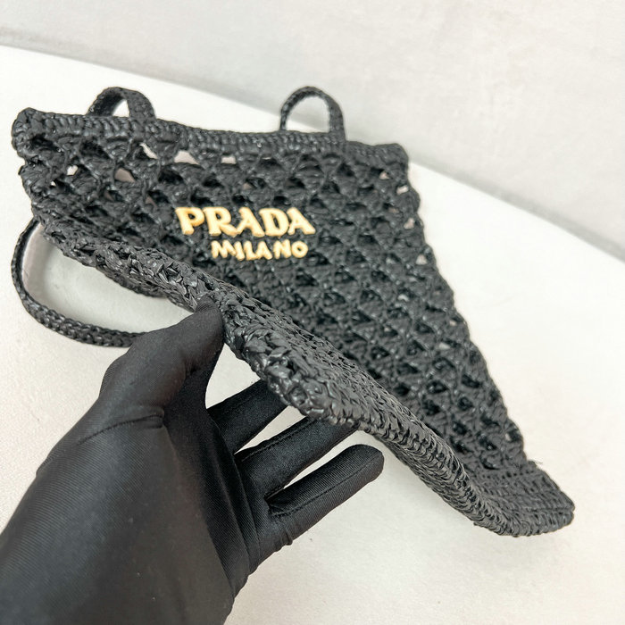 Prada Crochet Tote Bag 1BG493 Black