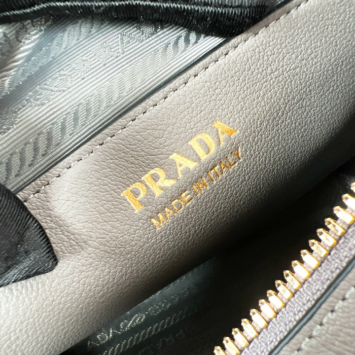 Prada Leather Handbag 1BA451 Grey