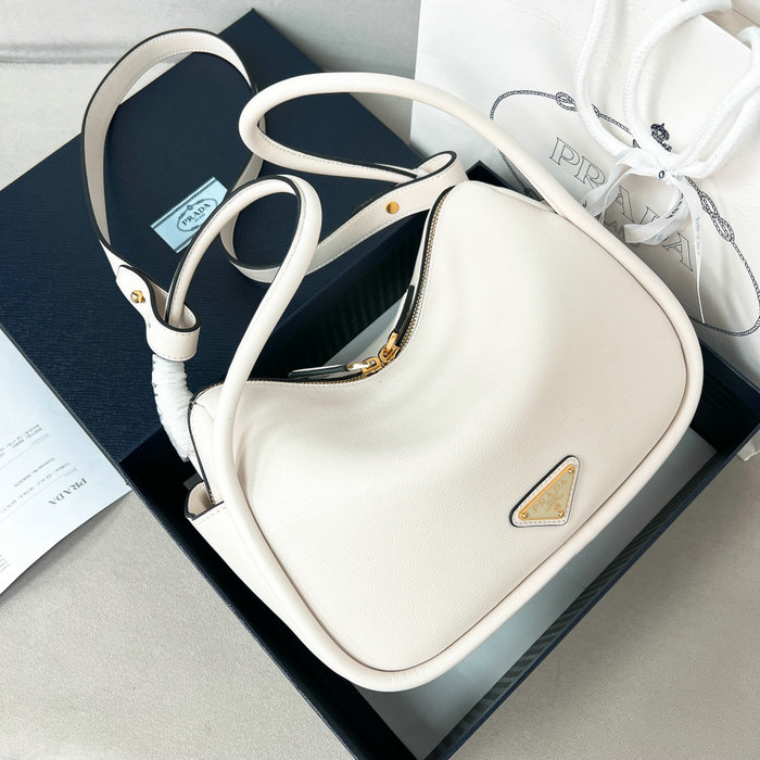 Prada Leather Handbag 1BA451 White