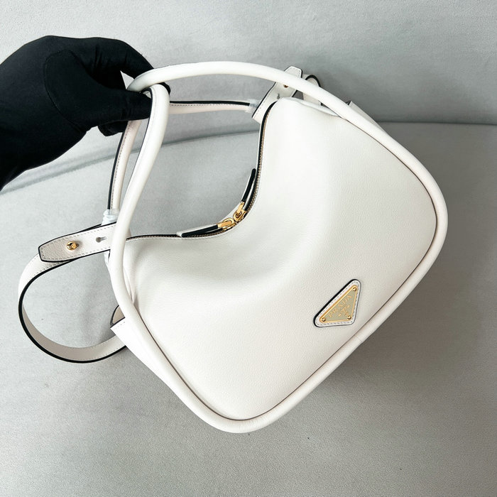 Prada Leather Handbag 1BA451 White