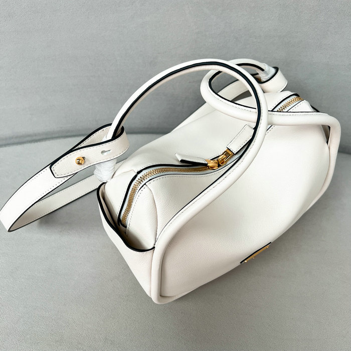 Prada Leather Handbag 1BA451 White