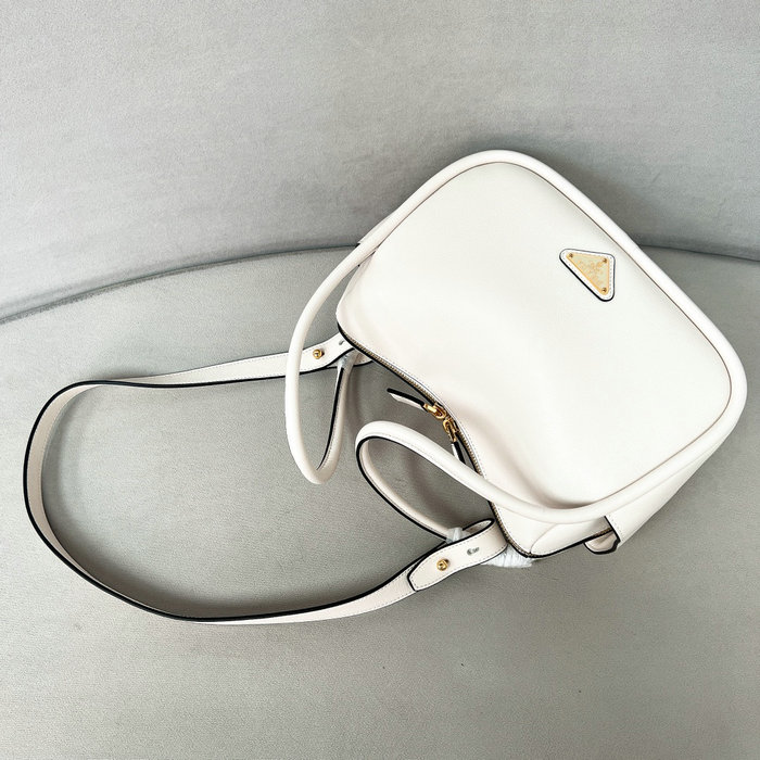 Prada Leather Handbag 1BA451 White