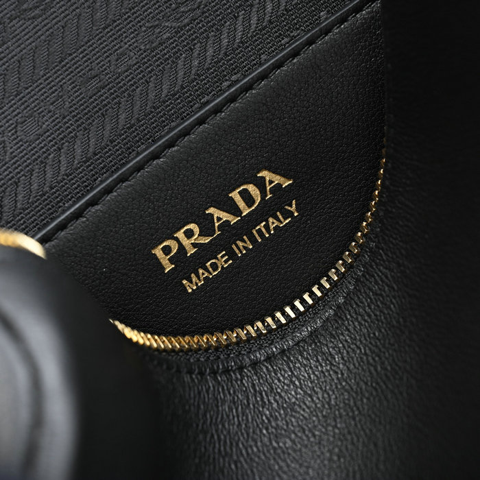 Prada Leather Handbag Black 1BA451