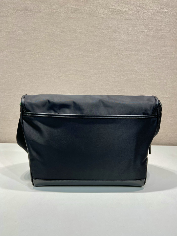 Prada Re-Nylon and leather shoulder bag Black 2VD052