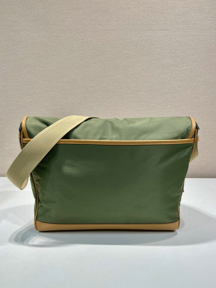 Prada Re-Nylon and leather shoulder bag Green 2VD052