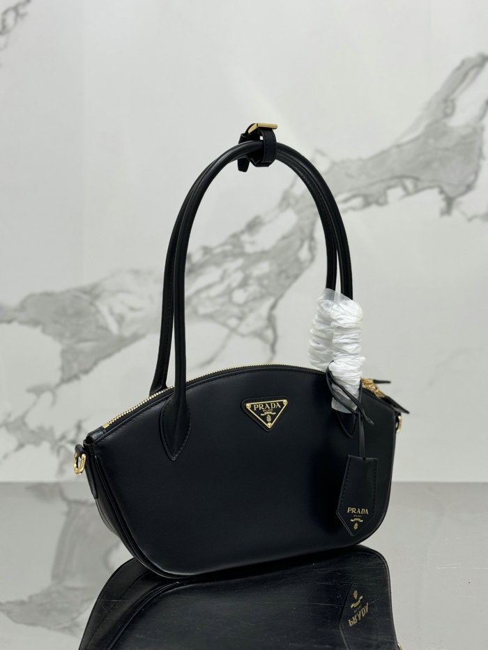 Prada Small Leather Handbag Black 1BA427