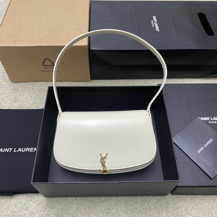 Saint Laurent Mini Voltaire Bag White 779642