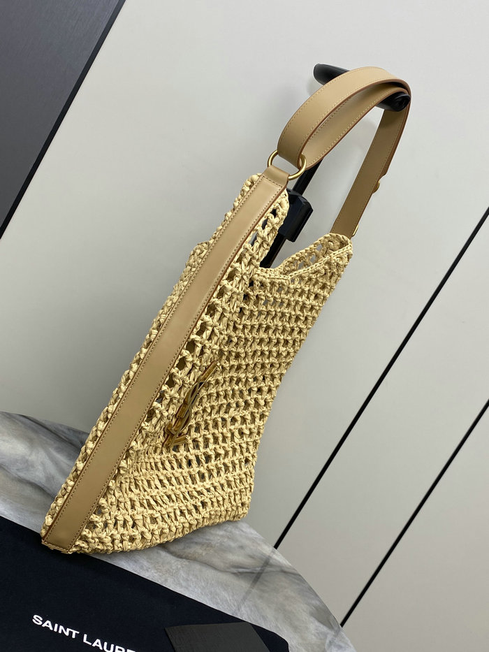 Saint Laurent Raffia Oxalis Bag Beige 781289