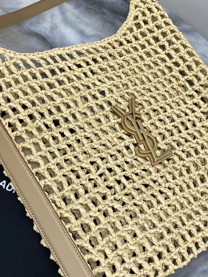 Saint Laurent Raffia Oxalis Bag Beige 781289