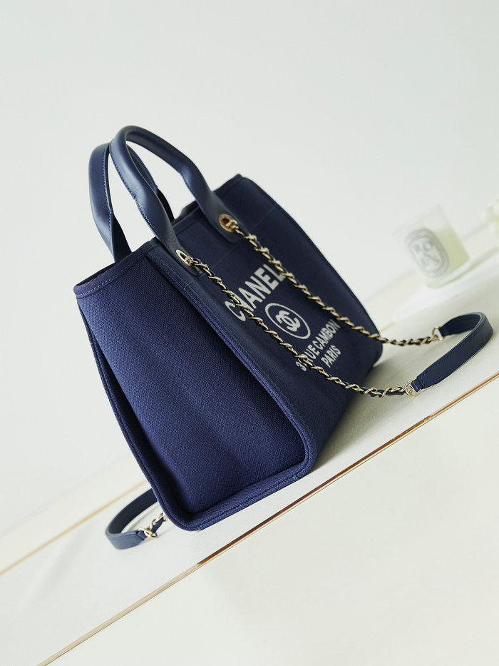 Chanel Deauville Small Shopping Tote Bag AS3257 Blue