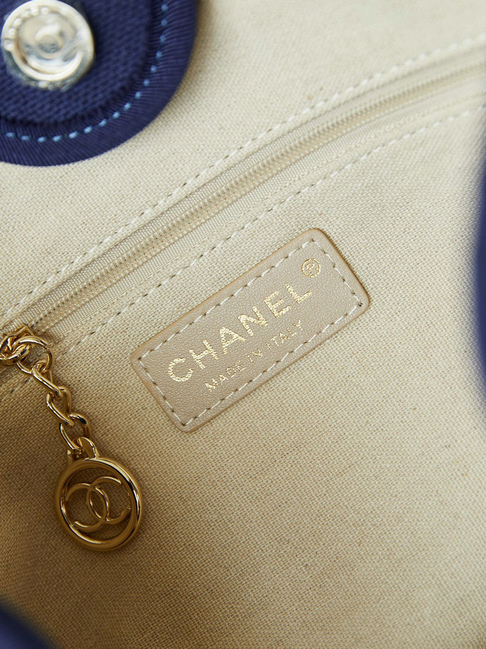 Chanel Deauville Small Shopping Tote Bag AS3257 Blue