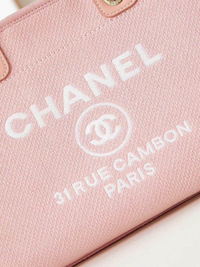 Chanel Deauville Small Shopping Tote Bag AS3257 Pink