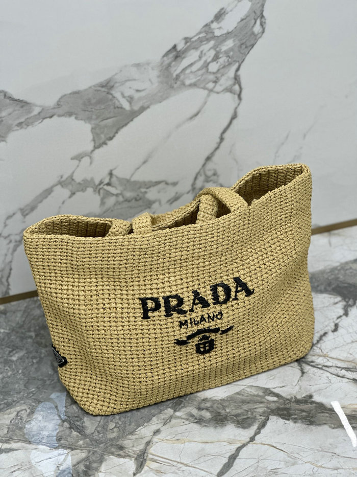 Prada Crochet Tote Bag 1BG392 Beige