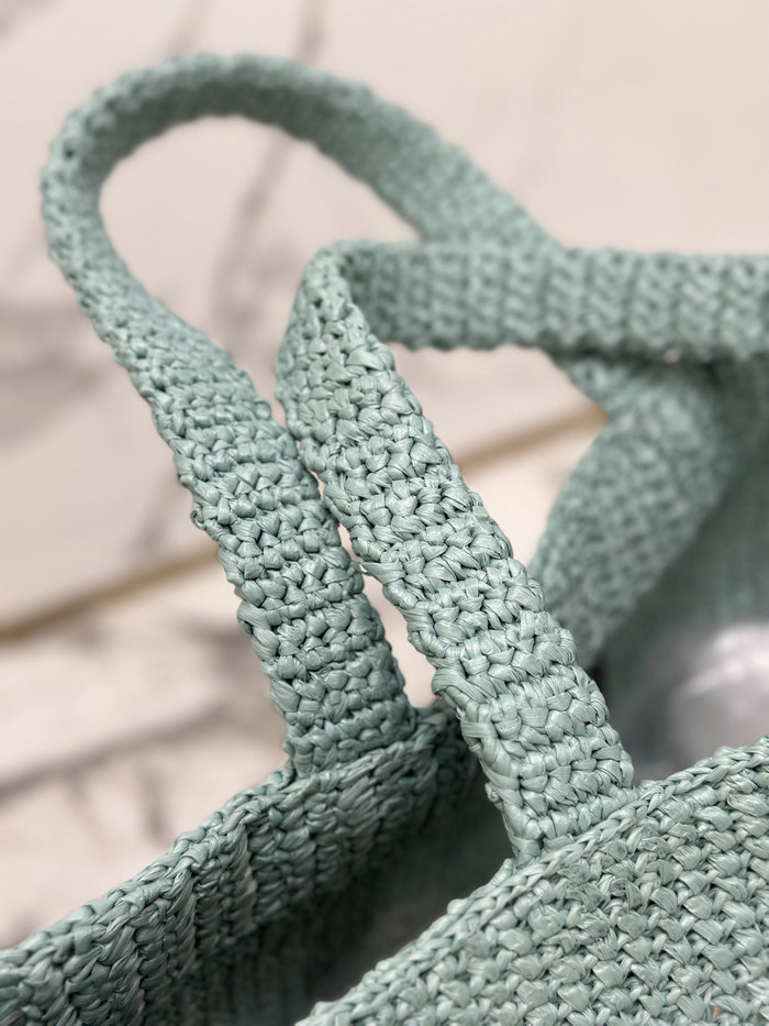 Prada Crochet Tote Bag 1BG392 Green