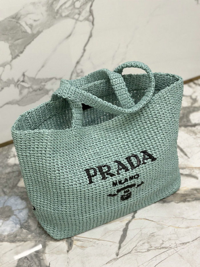 Prada Crochet Tote Bag 1BG392 Green