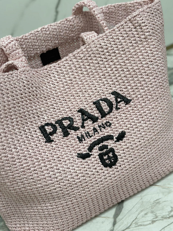 Prada Crochet Tote Bag 1BG392 Pink