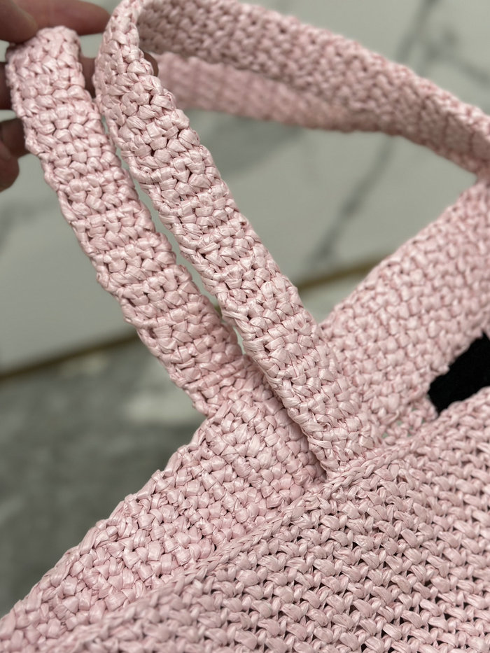 Prada Crochet Tote Bag 1BG392 Pink