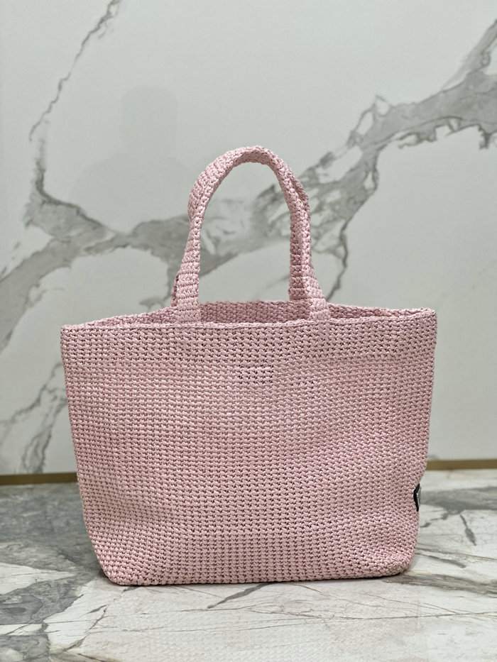 Prada Crochet Tote Bag 1BG392 Pink