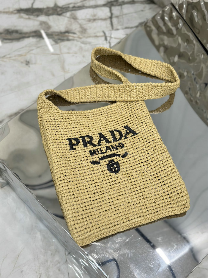 Prada Crochet Tote Bag Beige 1BC184