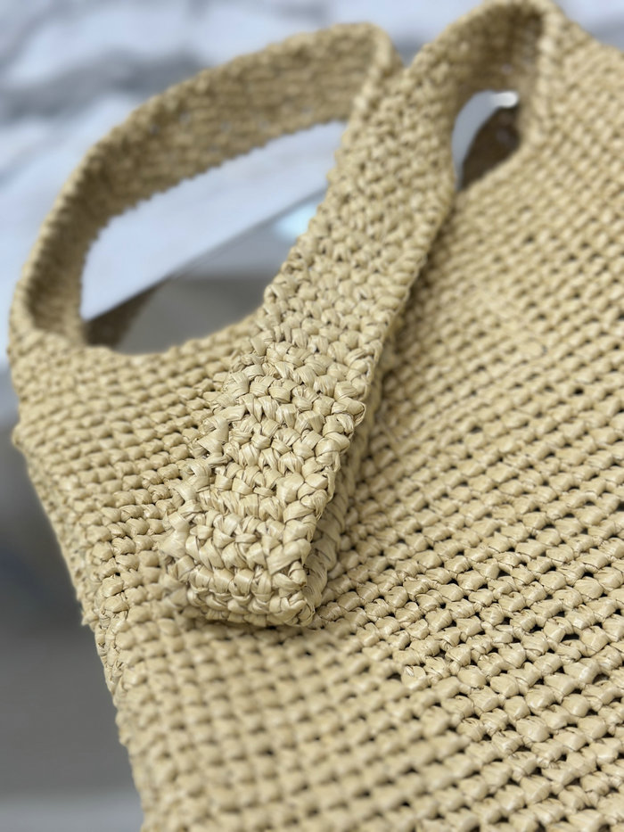 Prada Crochet Tote Bag Beige 1BC184