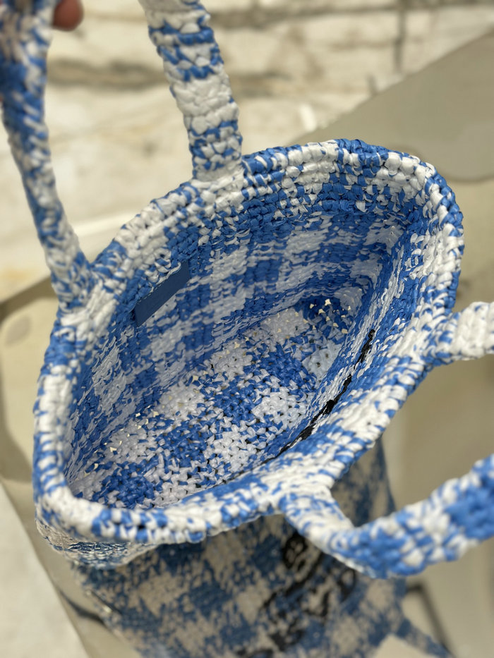 Prada Small Crochet Tote Bag 1BG422 Blue