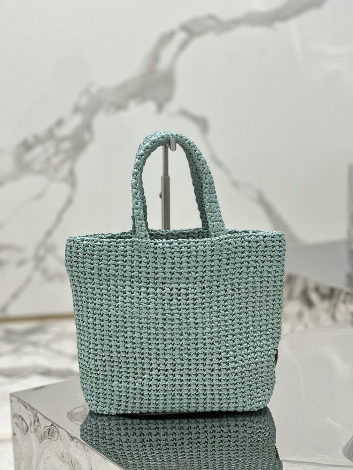 Prada Small Crochet Tote Bag 1BG422 Green