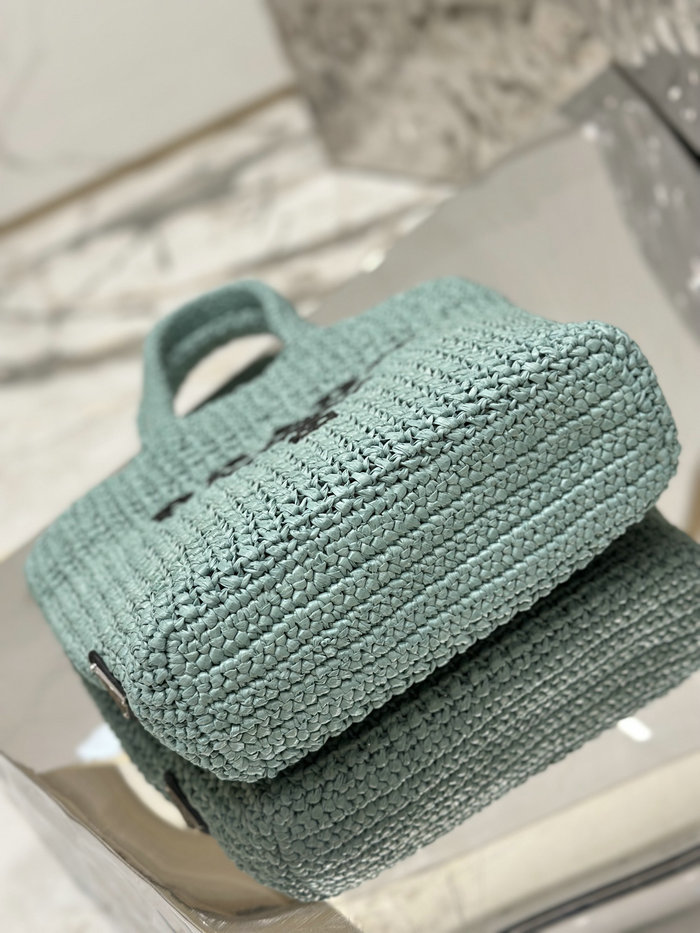 Prada Small Crochet Tote Bag 1BG422 Green