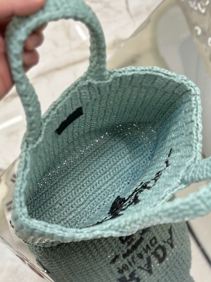 Prada Small Crochet Tote Bag 1BG422 Green