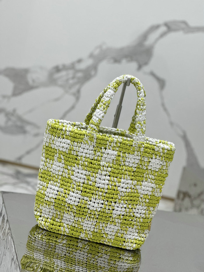 Prada Small Crochet Tote Bag 1BG422 Green