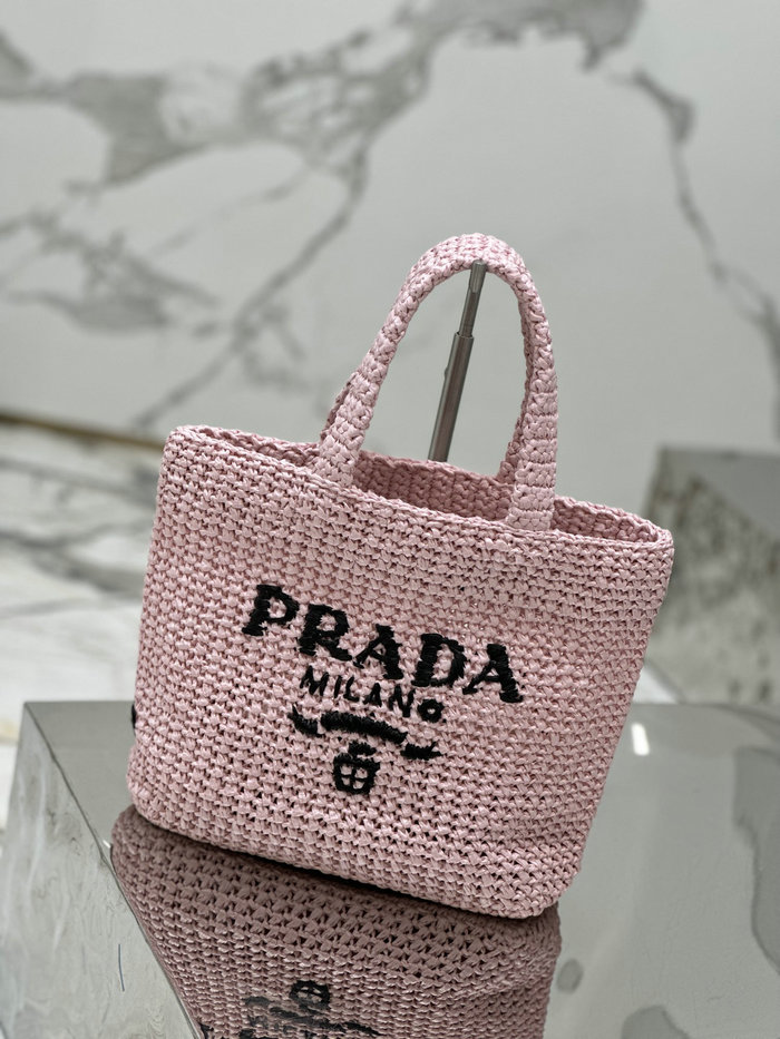 Prada Small Crochet Tote Bag 1BG422 Pink