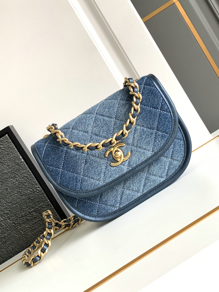 Chanel Denim Messenger Bag AS4845