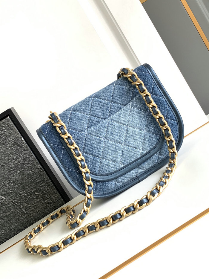 Chanel Denim Messenger Bag AS4845