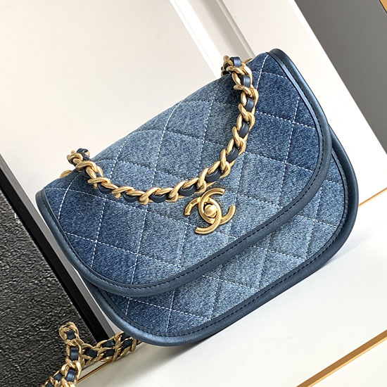 Chanel Denim Messenger Bag AS4845