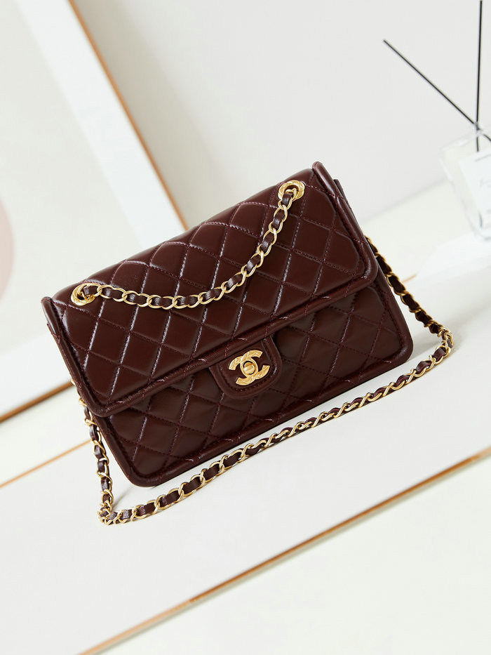 Chanel Lambskin Flap Bag AS4686 Burgundy