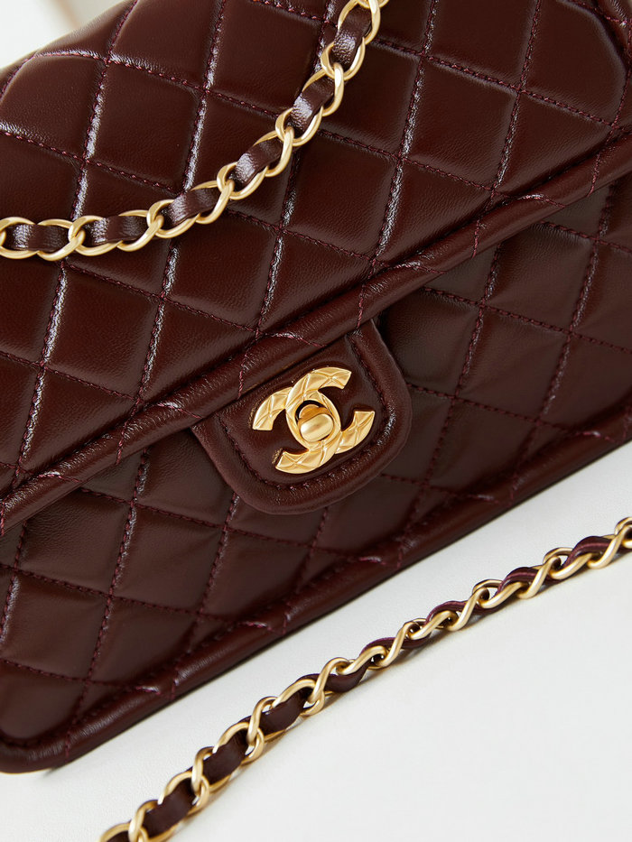 Chanel Lambskin Flap Bag AS4686 Burgundy