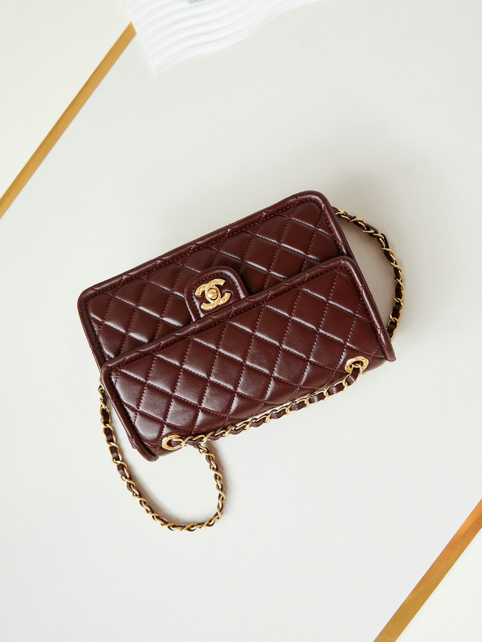 Chanel Lambskin Flap Bag AS4686 Burgundy