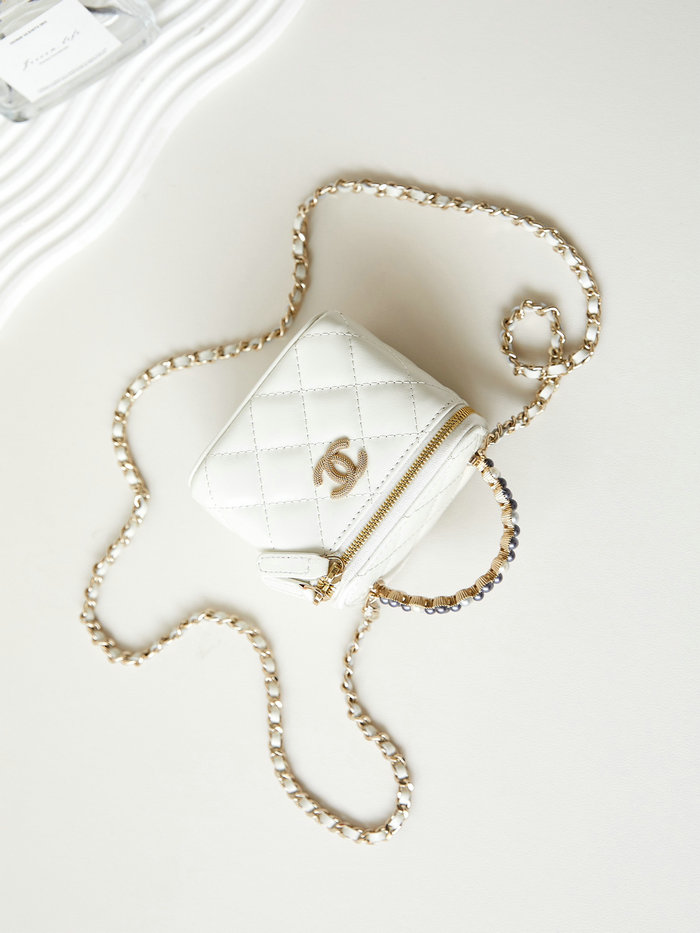 Chanel Mini Vanity Case AP3805 White