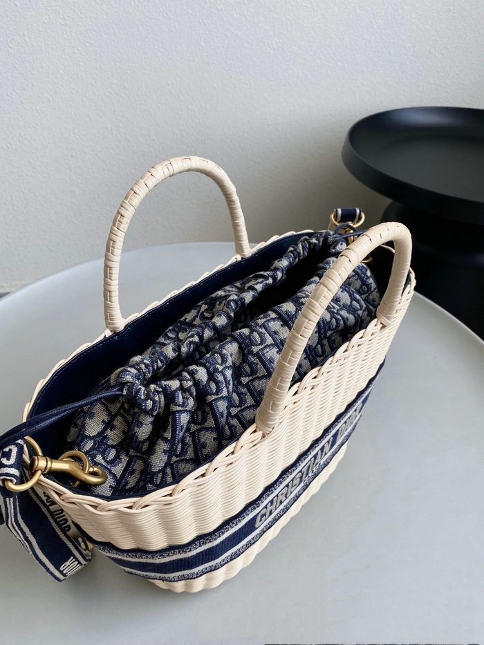 Dior Hat Basket Bag Blue M1328