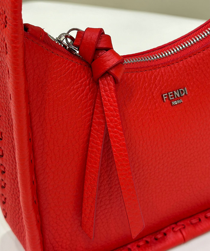 Fendi Mini Fendessence Leather Hobo Bag F80165 Red