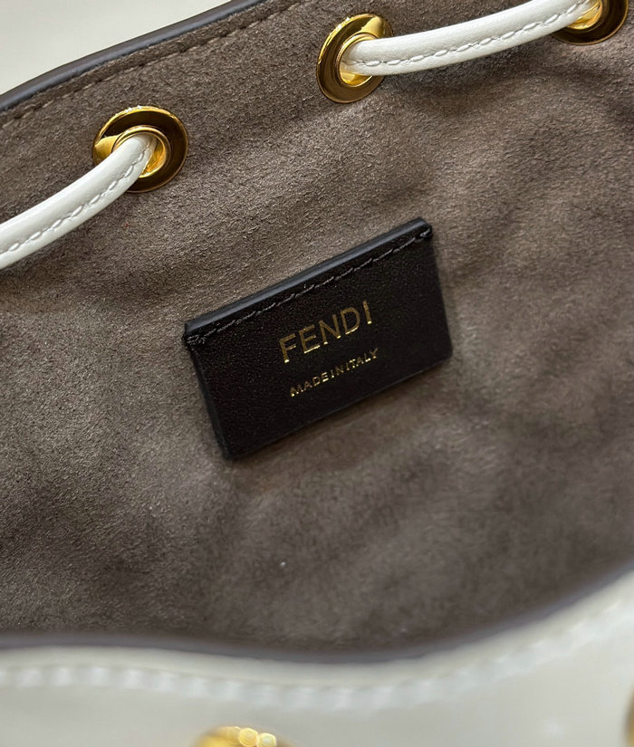 Fendi Small Mon Tresor Bucket Bag F8637 White