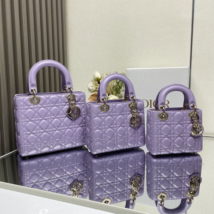 Lady Dior Lambskin Bag Puple MD0505