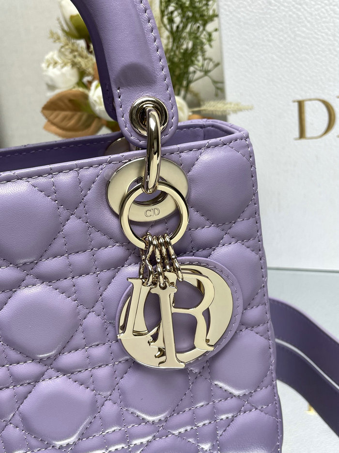 Lady Dior Lambskin Bag Puple MD0505