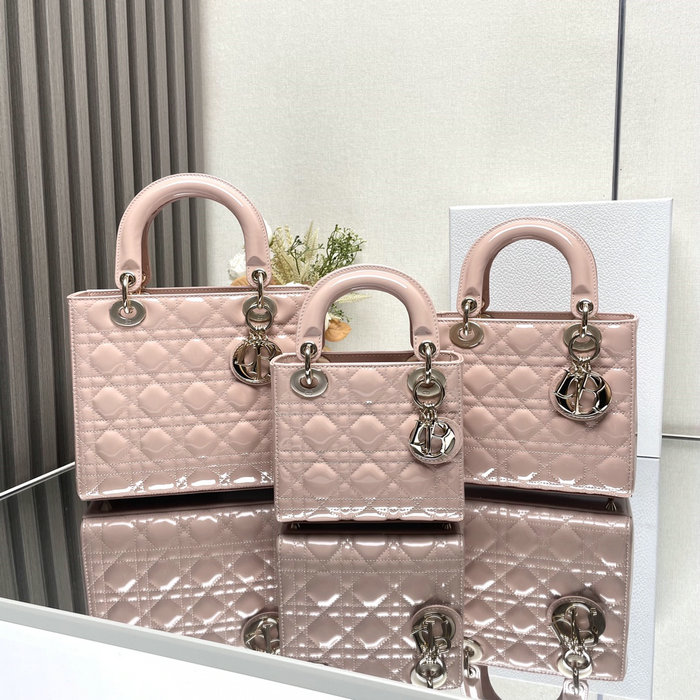 Lady Dior Patent Bag Light Pink MD0505