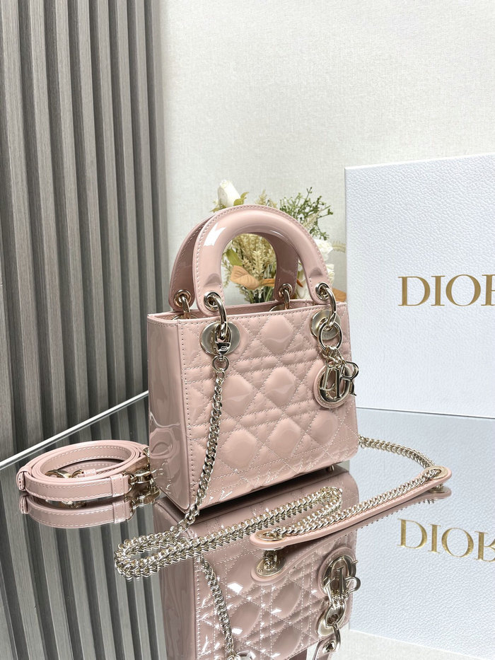 Lady Dior Patent Bag Light Pink MD0505