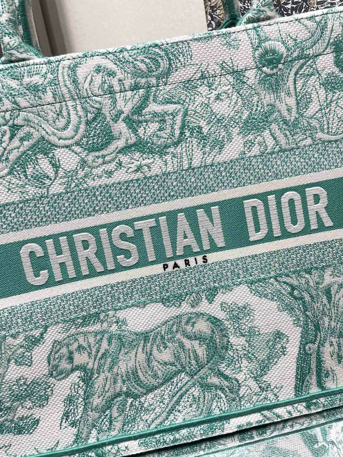 Medium Dior Tiger Book Tote M1286 Light Green