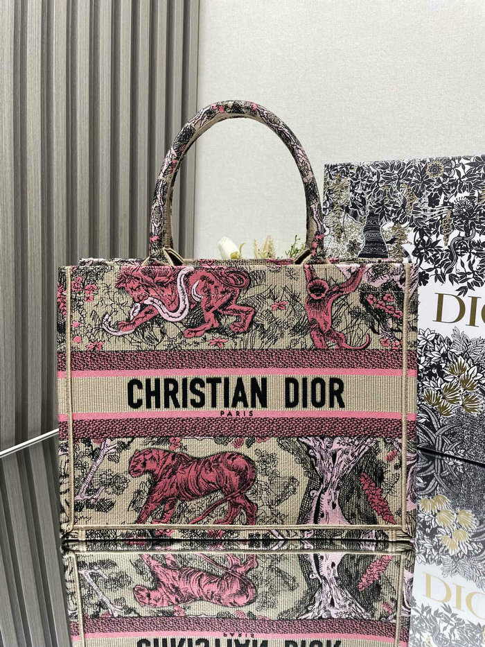 Medium Dior Tiger Book Tote M1286 Peach